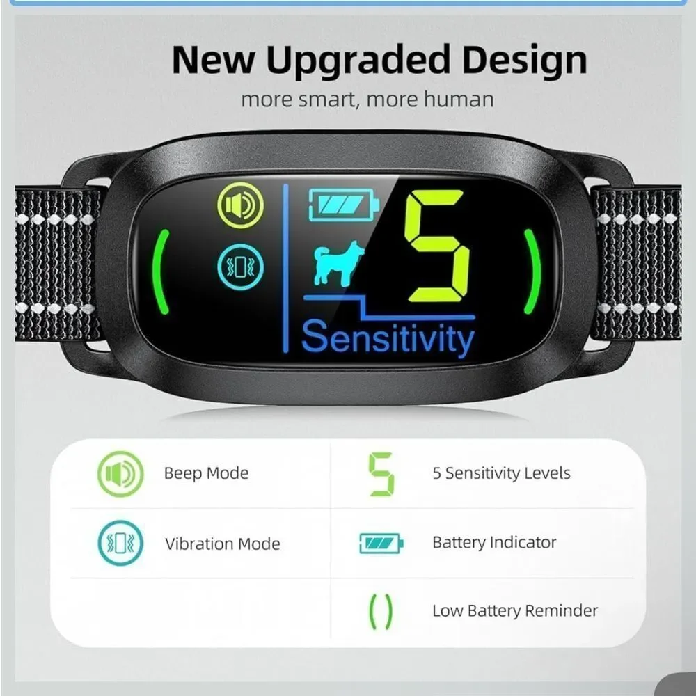 FARAFROG (NEW) Smart Rechargeable Dog Bark Control Collar (For All Dog Sizes)